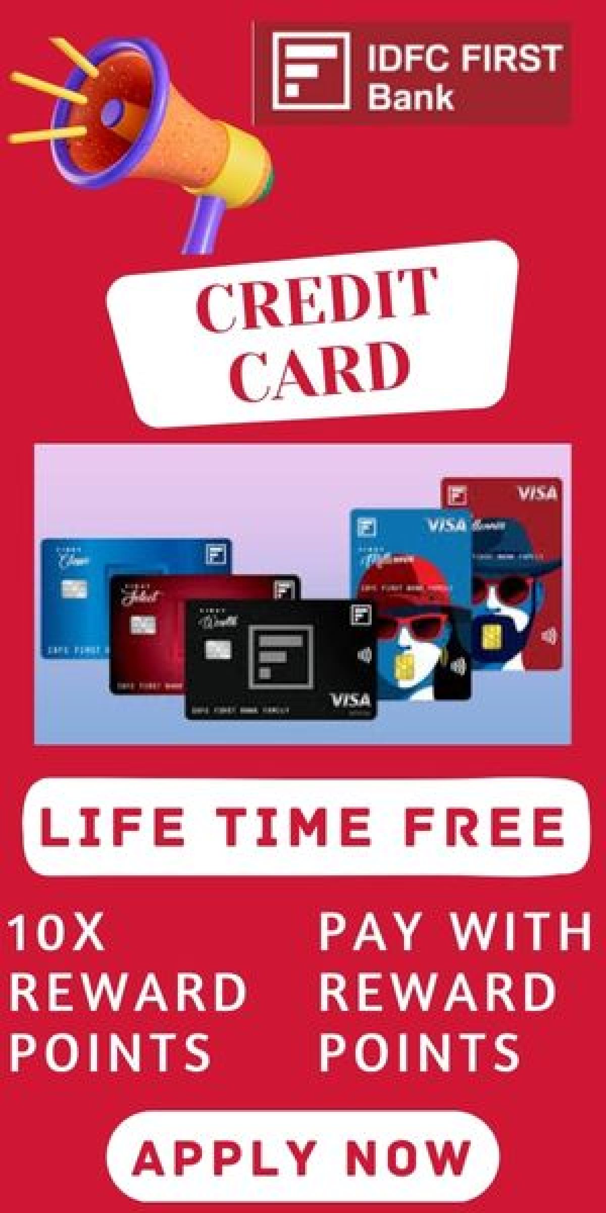idbi first bank life time free credit card